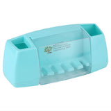 Toothbrush Holder Storage Box Tooth Brush Holder Organizer Bathroom Blue