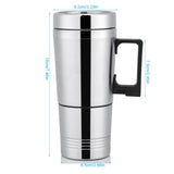 12V/24V 300ml Car Electric Coffee Tea Water Mug Vehicle Heating Drinking Cup Bottle 24V