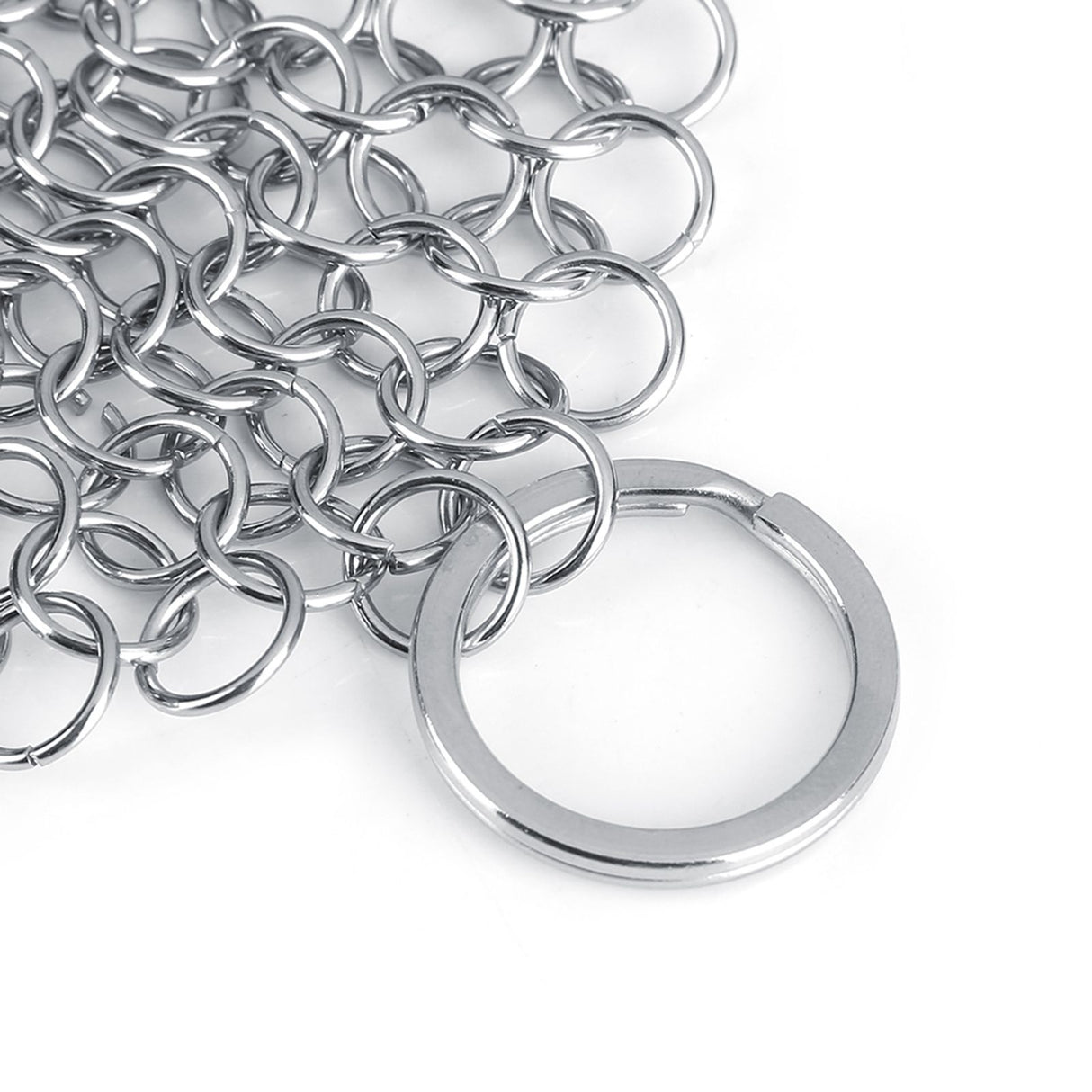 Stainless Steel Chainmail Scrubber Rust Proof Scraper Cleaner for Cast Iron Pan Pot Cookware