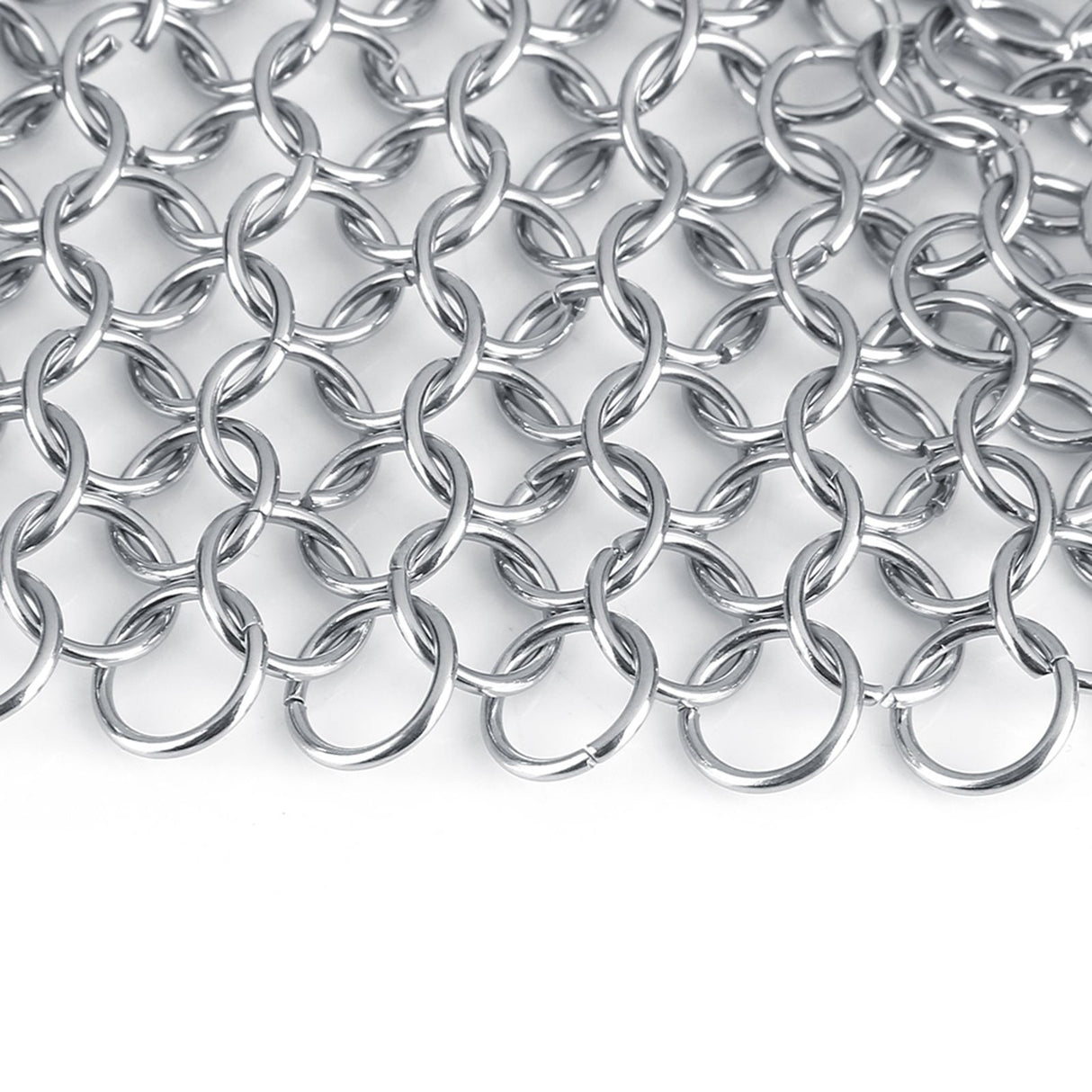 Stainless Steel Chainmail Scrubber Rust Proof Scraper Cleaner for Cast Iron Pan Pot Cookware