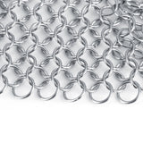Stainless Steel Chainmail Scrubber Rust Proof Scraper Cleaner for Cast Iron Pan Pot Cookware