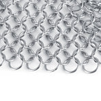 Stainless Steel Chainmail Scrubber Rust Proof Scraper Cleaner for Cast Iron Pan Pot Cookware