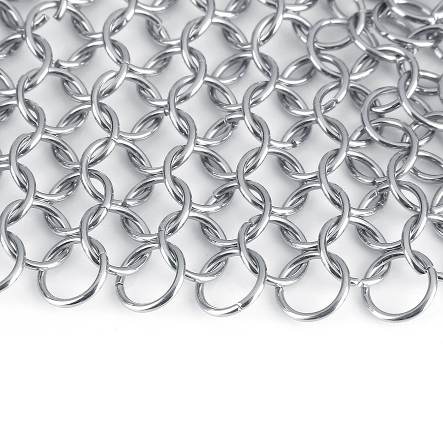 Stainless Steel Chainmail Scrubber Rust Proof Scraper Cleaner for Cast Iron Pan Pot Cookware