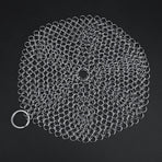 Stainless Steel Chainmail Scrubber Rust Proof Scraper Cleaner for Cast Iron Pan Pot Cookware