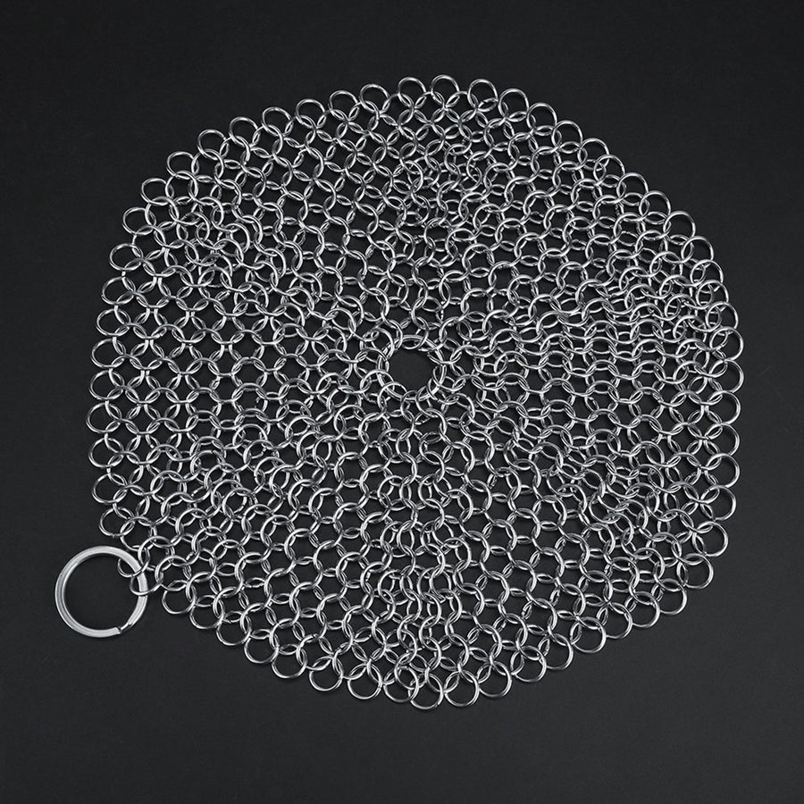 Stainless Steel Chainmail Scrubber Rust Proof Scraper Cleaner for Cast Iron Pan Pot Cookware