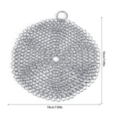Stainless Steel Chainmail Scrubber Rust Proof Scraper Cleaner for Cast Iron Pan Pot Cookware