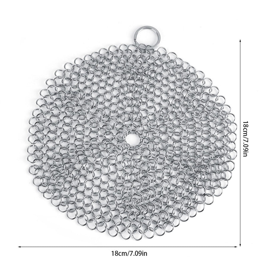 Stainless Steel Chainmail Scrubber Rust Proof Scraper Cleaner for Cast Iron Pan Pot Cookware