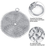 Stainless Steel Chainmail Scrubber Rust Proof Scraper Cleaner for Cast Iron Pan Pot Cookware - Extra Image