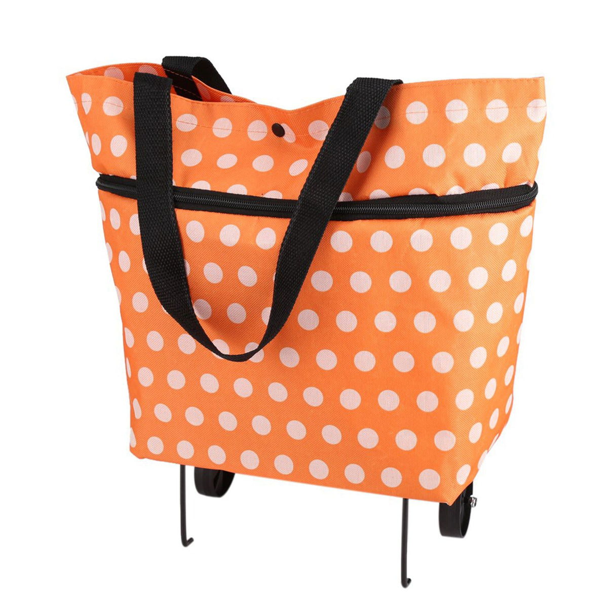Oxford Cloth Material Foldable Dual Purpose Wheel Rolling Shopping Bag