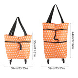 Oxford Cloth Material Foldable Dual Purpose Wheel Rolling Shopping Bag