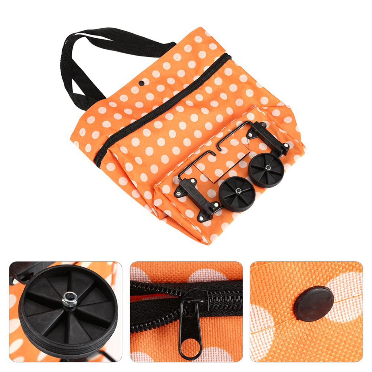 Oxford Cloth Material Foldable Dual Purpose Wheel Rolling Shopping Bag