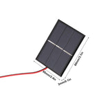 2pcs 0.65W 1.5V Mini Portable Solar Panel DIY Power Module Battery Charger - Low Angle