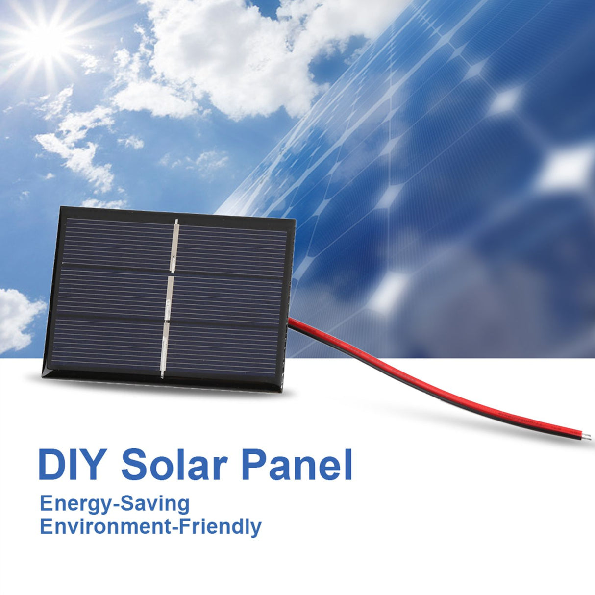2pcs 0.65W 1.5V Mini Portable Solar Panel DIY Power Module Battery Charger