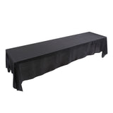 145x320cm Rectangle Tablecloth Table Cover Stain resistant Banquet Wedding Party Decor Black