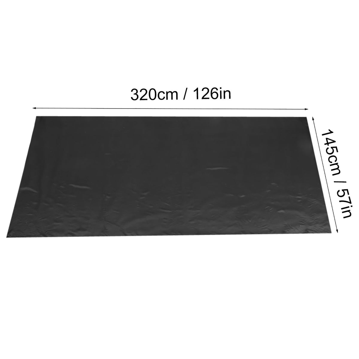 145x320cm Rectangle Tablecloth Table Cover Stain resistant Banquet Wedding Party Decor Black