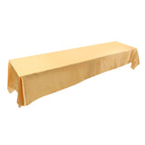 145x320cm Rectangle Tablecloth Table Cover Stain resistant Banquet Wedding Party Decor Gold - Top-Down View