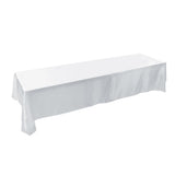 145x320cm Rectangle Tablecloth Table Cover Stain resistant Banquet Wedding Party Decor White - Rear View