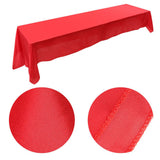 145x320cm Rectangle Tablecloth Table Cover Stain resistant Banquet Wedding Party Decor Red - Low Angle