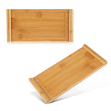 Bamboo Tea Tray Cup Plate Food Dessert Serving Tray Kung Fu Tea Accessory - Close-Up Angle