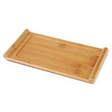 Bamboo Tea Tray Cup Plate Food Dessert Serving Tray Kung Fu Tea Accessory - Low Angle