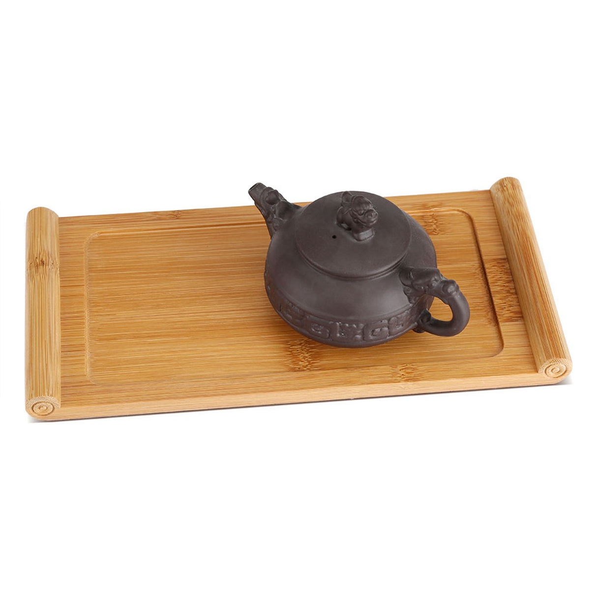Bamboo Tea Tray Cup Plate Food Dessert Serving Tray Kung Fu Tea Accessory