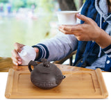 Bamboo Tea Tray Cup Plate Food Dessert Serving Tray Kung Fu Tea Accessory