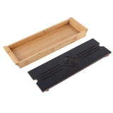 Bamboo Tea Tray Cup Plate Traditional Chinese Style Serving Tray Kung Fu Tea Accessory - Side View