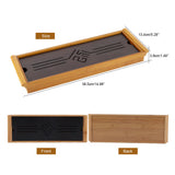 Bamboo Tea Tray Cup Plate Traditional Chinese Style Serving Tray Kung Fu Tea Accessory - Close-Up Angle