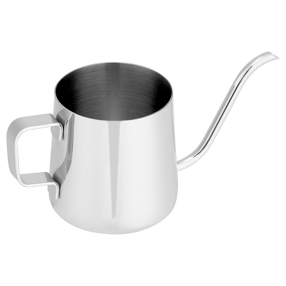 Stainless Steel Drip Coffee Pot Long Gooseneck Spout Kettle Cup Tea Tool (Silver 250mL)