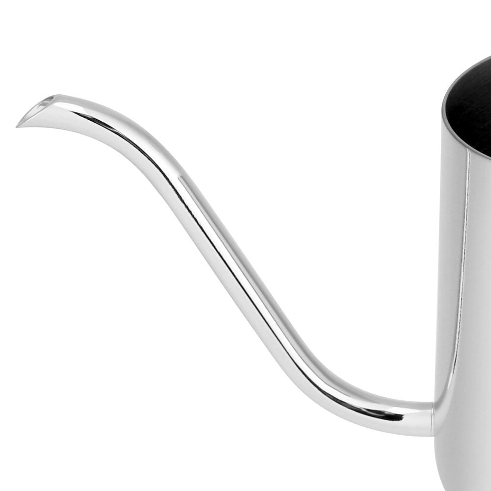 Stainless Steel Drip Coffee Pot Long Gooseneck Spout Kettle Cup Tea Tool (Silver 350mL)