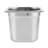 Stainless Steel Espresso Knock Box Container with Rubber Bar for Coffee Machine L - Top-Down View