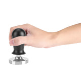 58mm/51mm Stainless Steel Coffee Tamper Flat Base Espresso Beans Press Tool 51mm - Close-Up Angle