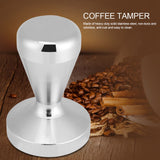 57.5mm/49mm Stainless Steel Coffee Tamper Flat Base Espresso Beans Press Tool 57.5mm - Low Angle