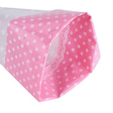50 Piece Clear Cone Shaped Treat Popcorn Bags Treat Bags Cellophane Candy Bags with Twist Ties