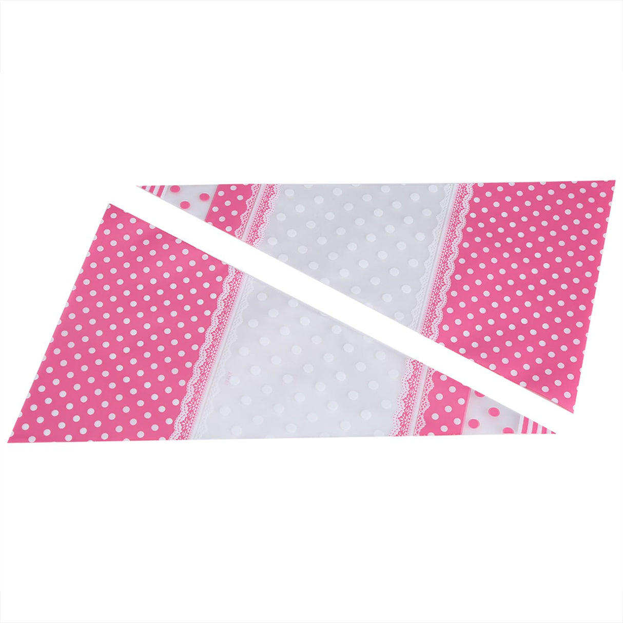 50 Piece Clear Cone Shaped Treat Popcorn Bags Treat Bags Cellophane Candy Bags with Twist Ties