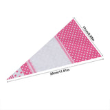 50 Piece Clear Cone Shaped Treat Popcorn Bags Treat Bags Cellophane Candy Bags with Twist Ties - Close-Up Angle