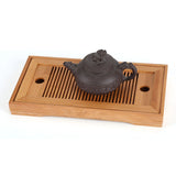 Bamboo Tea Tray Chinese Gongfu Tea Mini Serving Table for Teahouse Home Office - Rear View