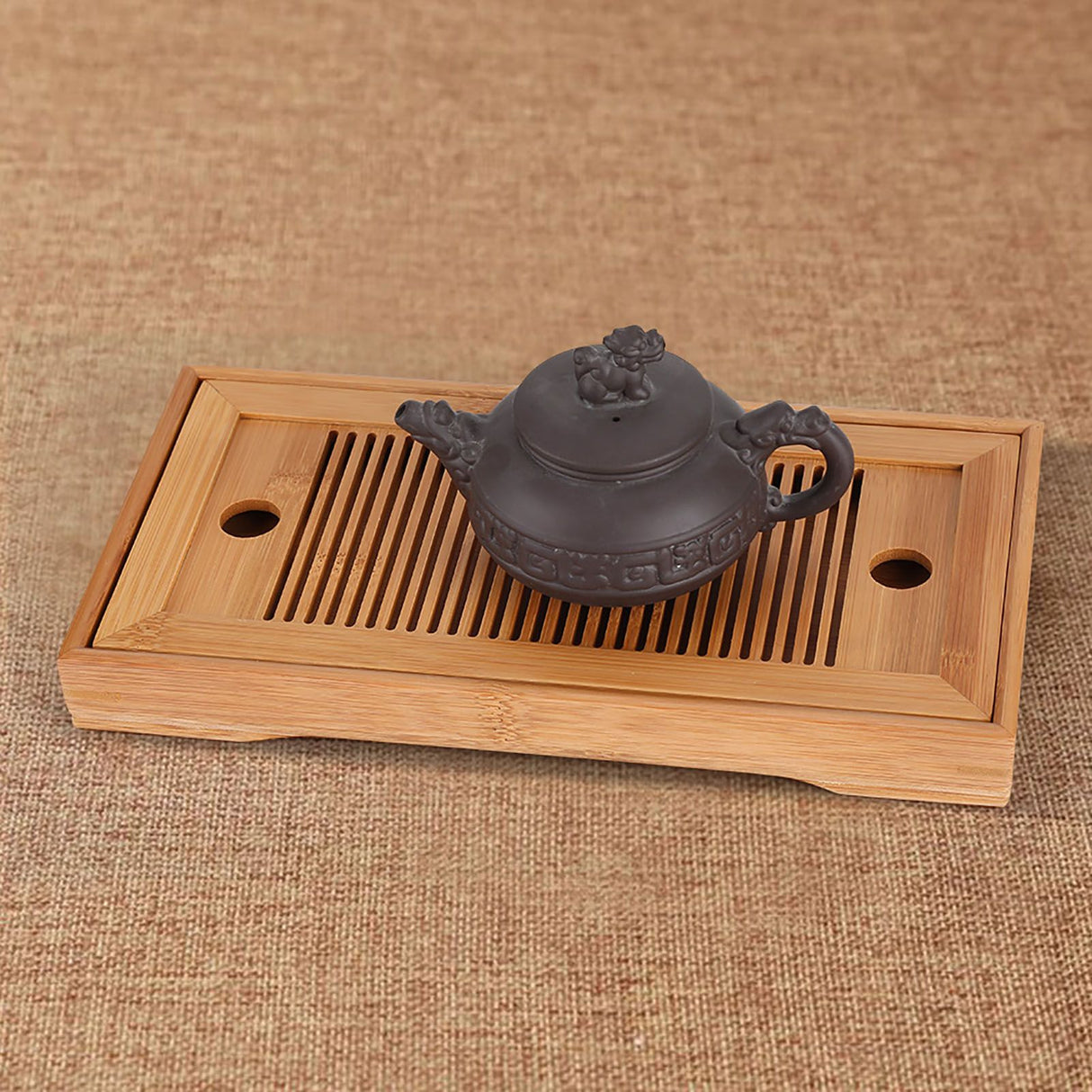Bamboo Tea Tray Chinese Gongfu Tea Mini Serving Table for Teahouse Home Office