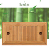 Bamboo Tea Tray Chinese Gongfu Tea Mini Serving Table for Teahouse Home Office - Extra Image