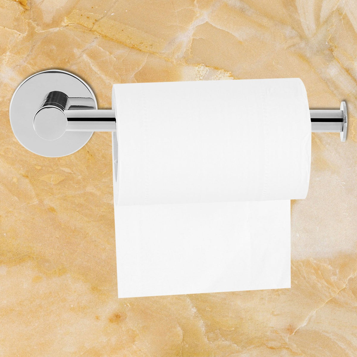 304 Stainless Steel Bathroom Paper Roll Holder Wall Mounted Rack Toilet Accessory Attachment