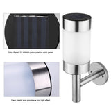 2Pcs Stainless Steel LED Solar Power Wall Mount Light Outdoor Garden Yard Sensor Lamp - Top-Down View