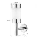 2Pcs Stainless Steel LED Solar Power Wall Mount Light Outdoor Garden Yard Sensor Lamp - 45-Degree Angle