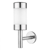 2Pcs Stainless Steel LED Solar Power Wall Mount Light Outdoor Garden Yard Sensor Lamp