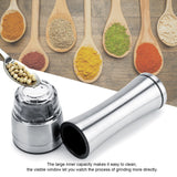Stainless Steel & Acrylic Manual Salt & Pepper Mill Grinder Kitchen Cooking Tool - Extra Image