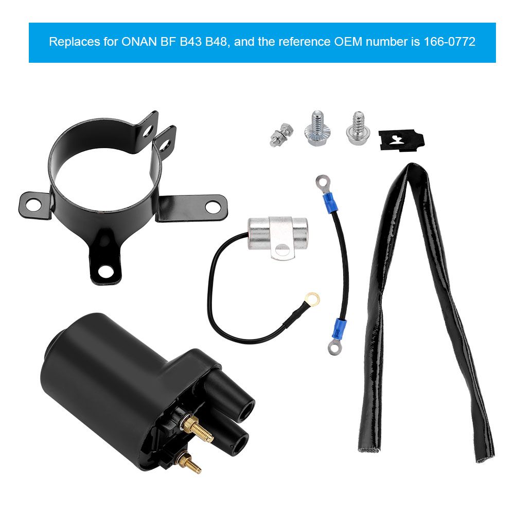 Electric Generator Ignition Coil Replaces for ONAN BF B43 B48 166-0772
