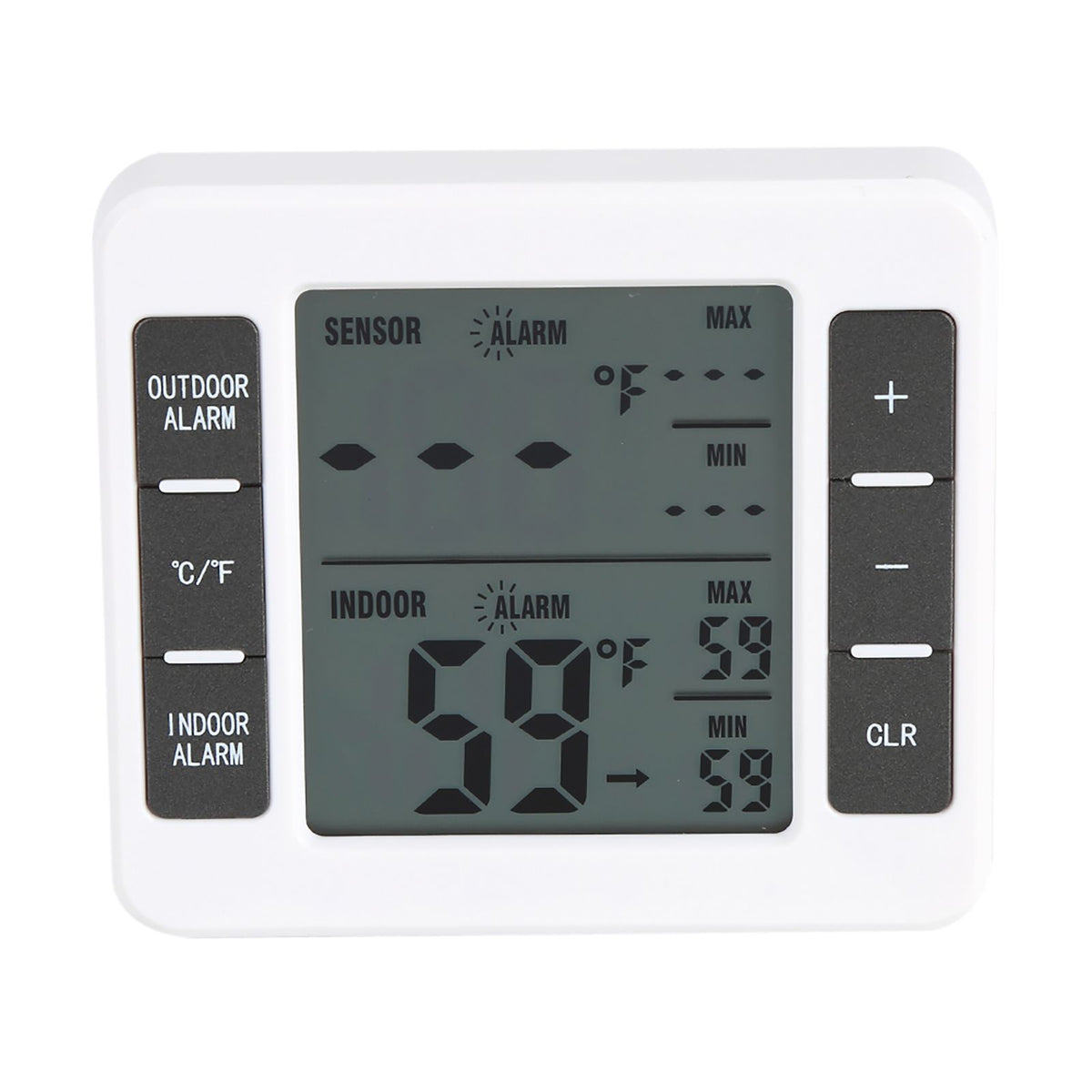 Wireless Digital Freezer Thermometer Indoor/Outdoor Temperature Sensor with Audible Alarm