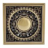 10 x 10 cm Solid Brass Gold Shower Drain Floor Drain Waste Drainer Bathroom Kitchen Balcony