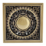 10 x 10 cm Solid Brass Gold Shower Drain Floor Drain Waste Drainer Bathroom Kitchen Balcony