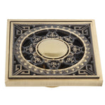 10 x 10 cm Solid Brass Gold Shower Drain Floor Drain Waste Drainer Bathroom Kitchen Balcony