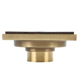 10 x 10 cm Solid Brass Gold Shower Drain Floor Drain Waste Drainer Bathroom Kitchen Balcony